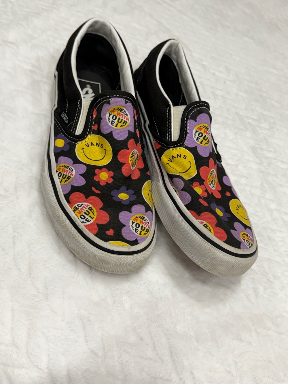 Vans Slip-On Floral Smile Skate Shoes